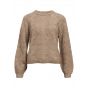 Object objflora re l/s knit pullover noos taupe