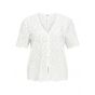 Object objbitten s/s v-neck top cloud dancer