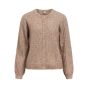 Object objflora ls knit button cardigan noos taupe