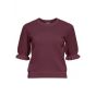 Object objfrima s/s re knit top mauve wine