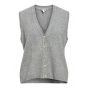 Object objivona s/l knit vest medium grey melange