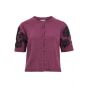 Object objjane 2/4 re knit cardigan mauve wine