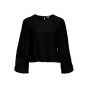Object objlucie l/s re o-neck top noos black