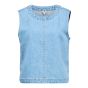 Object objrosie s/l denim top div light blue denim