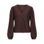 Object objlaila ls v-neck top noos seal brown