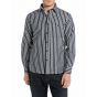 Replay camicia overhemd dark blue/cream white