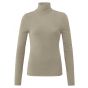 Yaya fine rib stitch sweater pure cashmere brown