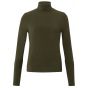 Yaya turtleneck sweater with button army green