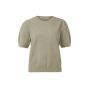 Yaya yarn sweater short puff sleeves vintage beige