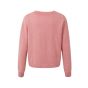 Yaya batwing sweater with front seam vintage pink
