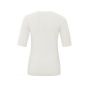 Yaya pointelle rib fitted sweater wool white