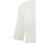 Yaya pointelle rib fitted sweater wool white