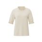 Yaya sweater s/s with ruffle birch sand