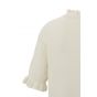 Yaya sweater s/s with ruffle birch sand