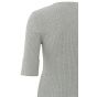 Yaya v-neck rib sweater half sleeve grey melange