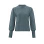 Yaya rib puff sleeve sweater stormy blue