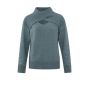 Yaya l/s open neckline sweater stormy blue