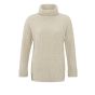 Yaya l/s rib stirch turtleneck sweater beige