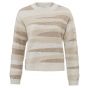 Yaya l/s textured pattern sweater beige melange