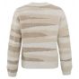 Yaya l/s textured pattern sweater beige melange