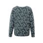 Yaya l/s printed sweater stormy blue dessin