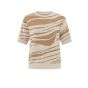 Yaya jacquard sweater s/s summer sand dessin