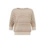 Yaya textured stripes sweater l/s brown dessin