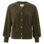 Yaya fluffy cardigan l/s dark army green