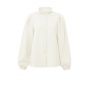 Yaya blouse with ruffled neck off white