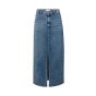 YAYA denim maxi skirt w. slit blue denim