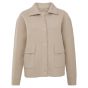 Yaya knitted jacket w/ pockets and buttons beige