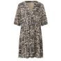 Yaya printed v-neck dress pumice stone sand dessin