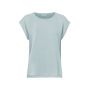 YAYA fabric mix top sleeveles pearl blue