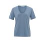 YAYA t-shirt with rounded v-neck infinity blue