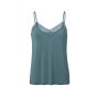 Yaya lace strap top with jersey body stormy blue