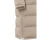 Yaya long reversable puffer jacket with hood beige