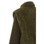 Yaya teddy jacket knit sleeve dark army