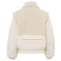 Yaya teddy bomber detachable sleeves bone white