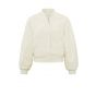 Yaya woven bomber jacket with puff sleeve white