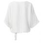 Yaya oversized top kimono sleeves knotted blanc