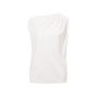 Yaya asymmetric top with shoulder pleats off white