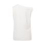 Yaya asymmetric top with shoulder pleats off white