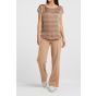 Yaya relaxed trousers wide legs pintuck sand
