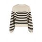 Modström archie o-neck sweater black stripe