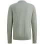 Cast Iron Long sleeve polo regular fit soft Slate 
