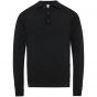 Cast Iron l/s polo cotton modal black