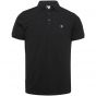 Cast Iron s/s polo organic cotton pique black