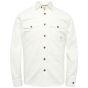 Cast Iron slub twill overshirt regular snow white