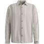 Cast Iron LONG SLEEVE SHIRT Twill Slub Strip White