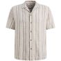Cast Iron Short Sleeve Shirt Slub Twill stri Alumi
